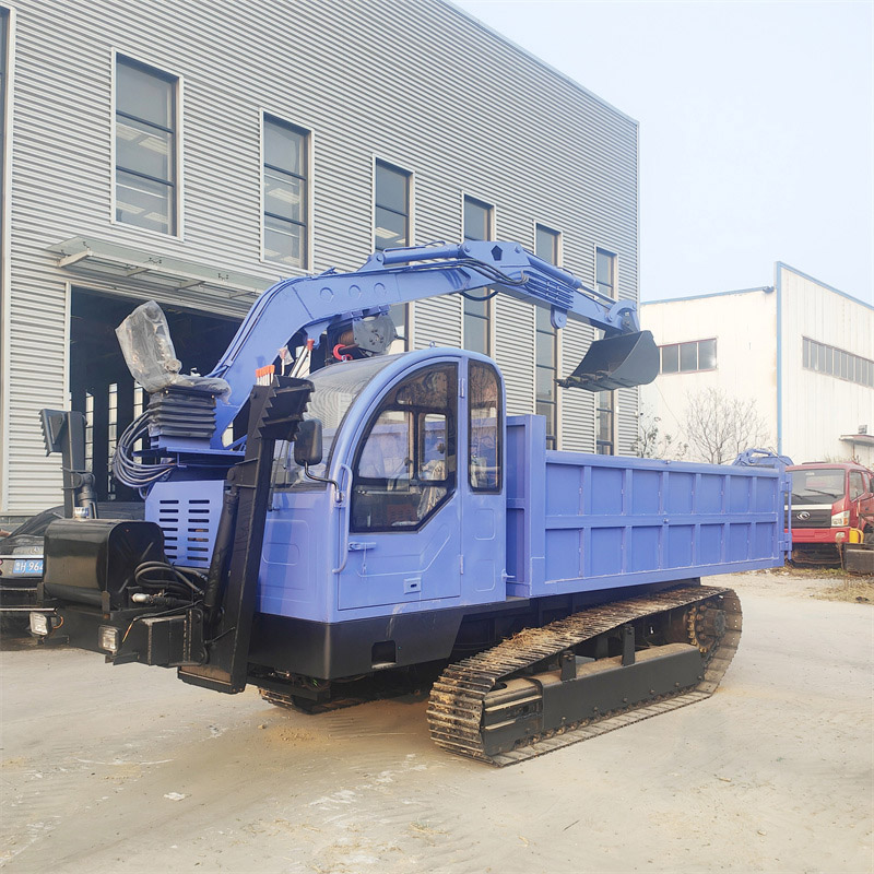 Excavadora sobre camión de 15 toneladas