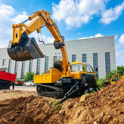 Ekskavator 8 Ton yang Dapat Disesuaikan yang Dipasang di Truk