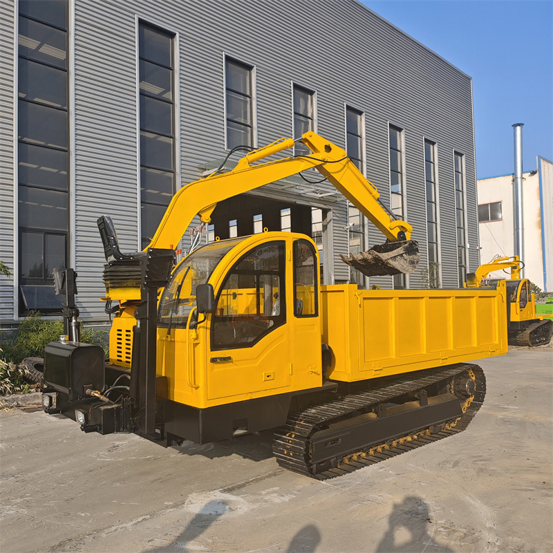 Excavadora sobre camión de 15 toneladas