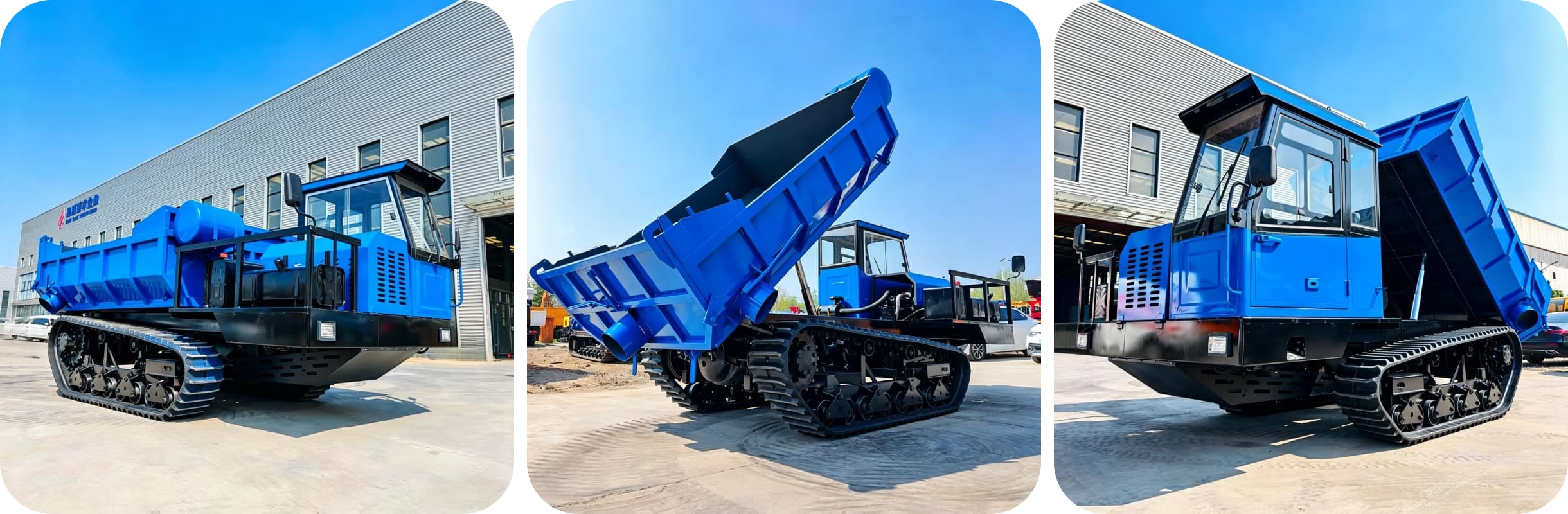 Crawler dumper with Discharge Port