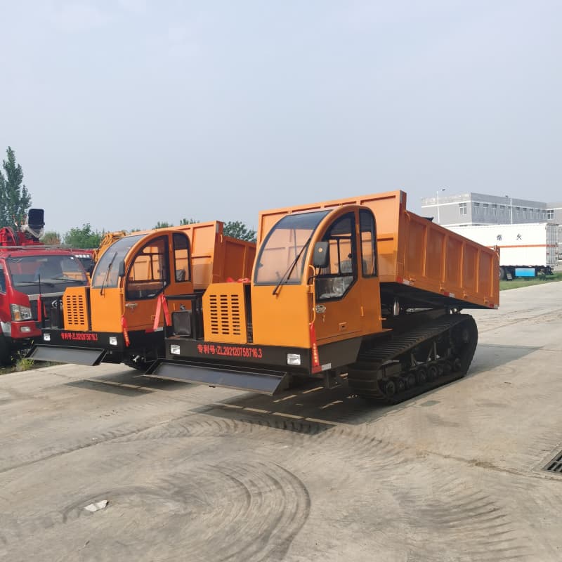 شاحنة قلابة مجنزرة مطاطية سعة 8 أطنان