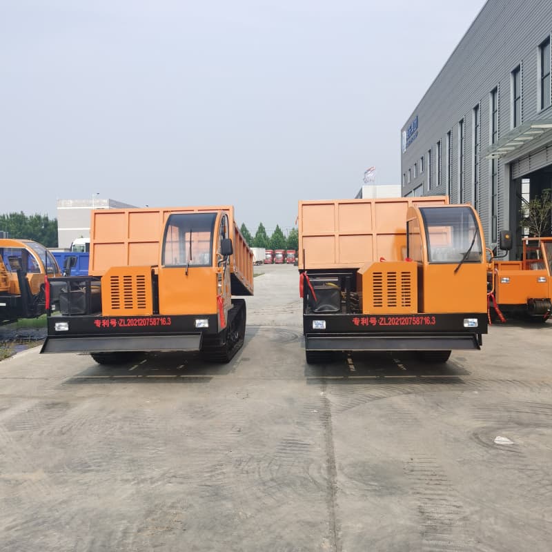 شاحنة قلابة مجنزرة مطاطية سعة 8 أطنان