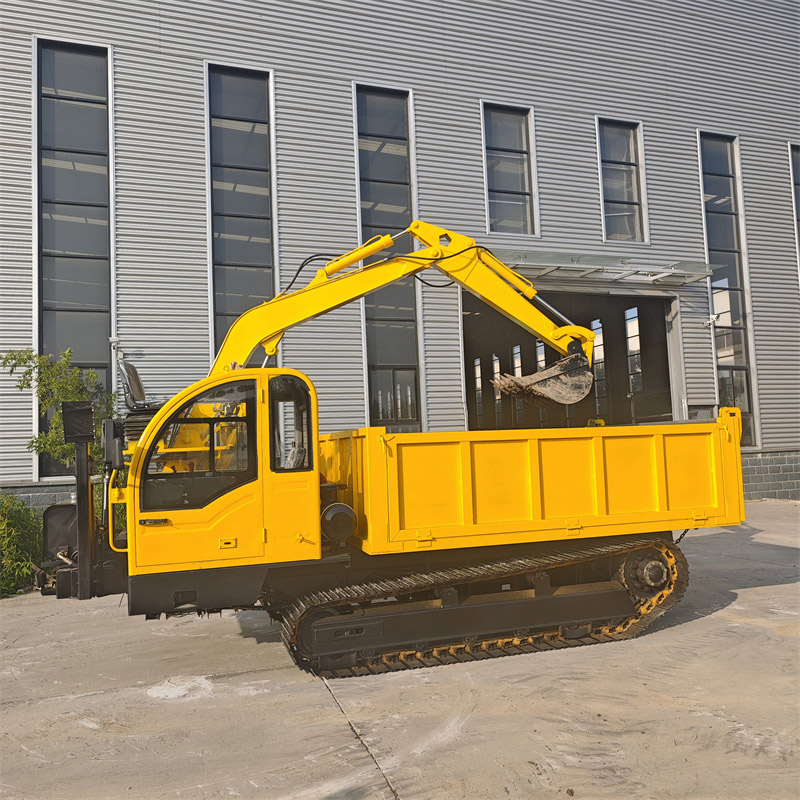 Excavadora sobre camión de 15 toneladas