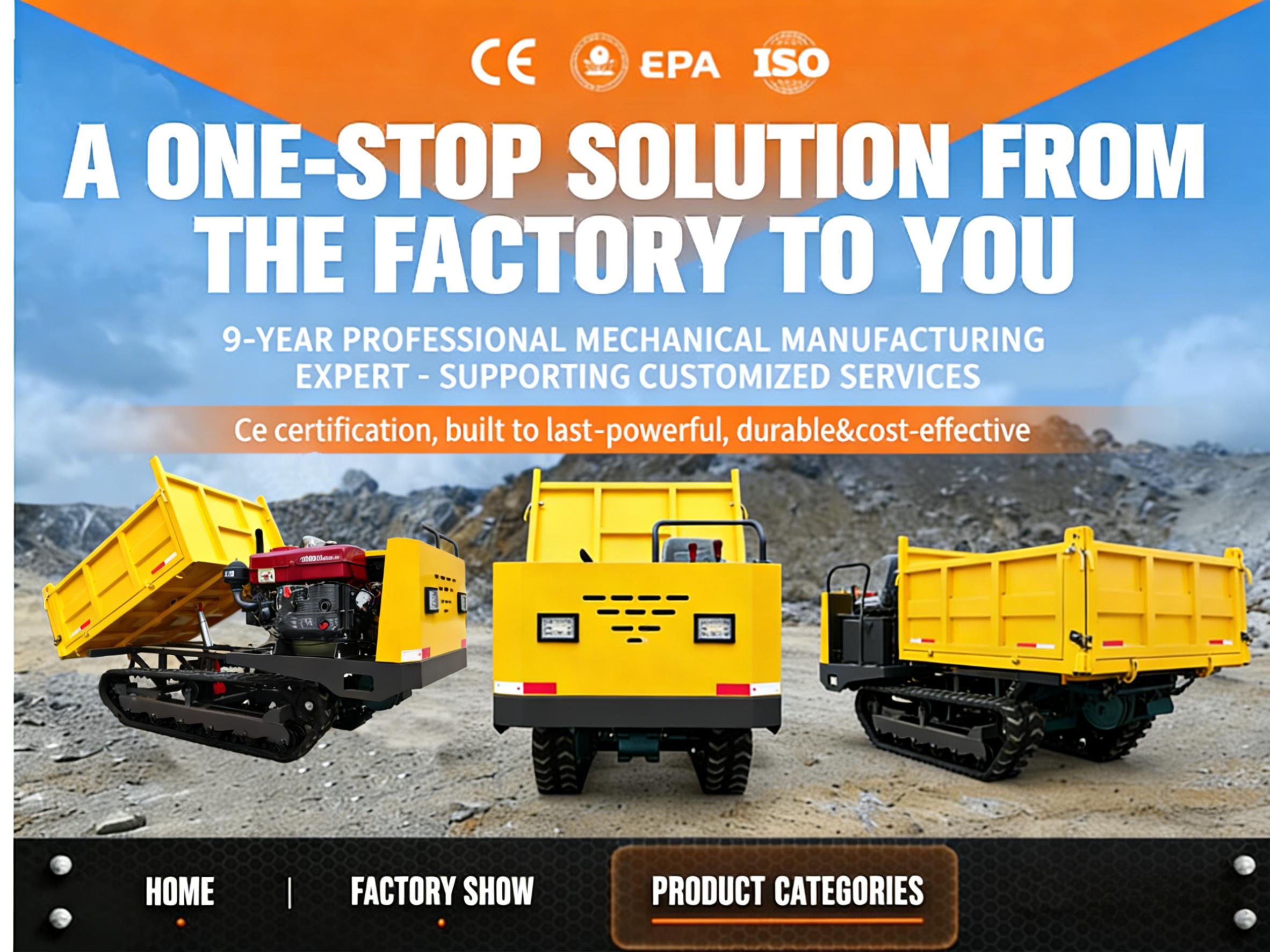 Dumper de orugas de 2 toneladas