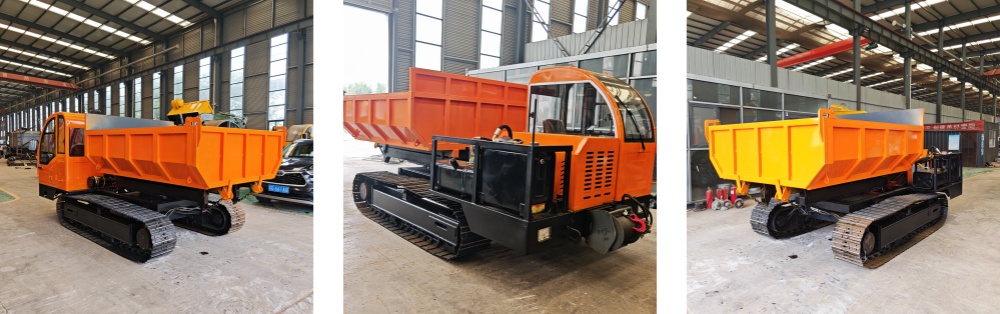Camion à benne basculante rotatif en acier sur chenilles - Avec fonction de télécommande Camion à benne basculante rotatif en acier sur chenilles - Avec fonction de télécommande