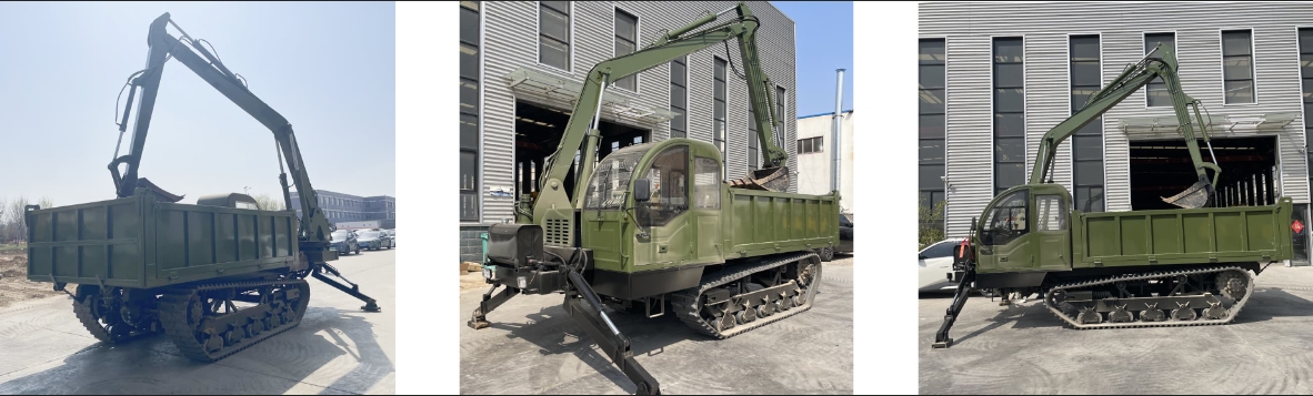 Excavadora sobre camión de 10 toneladas