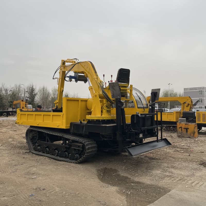 لودر حفار خلفي زاحف لجميع التضاريس سعة 10 أطنان
