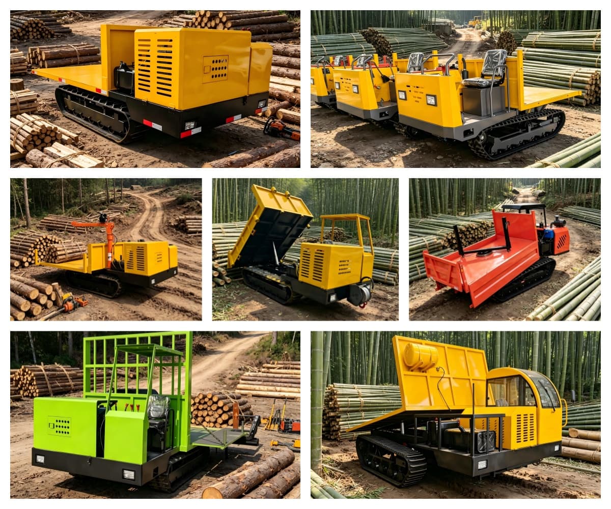 Dumper forestier à chenilles de 5 tonnes