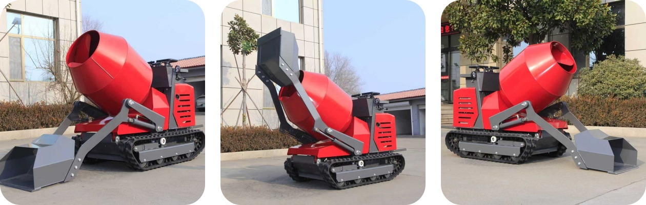 Bétonnière à chargement automatique sur chenilles de 500 L : une efficacité tout-en-un pour chaque chantier