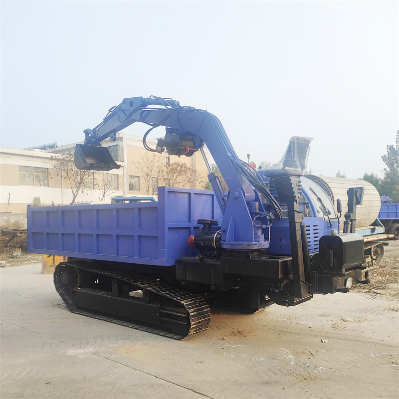 Excavadora sobre camión de 15 toneladas