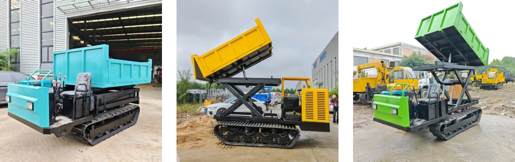 Crawler-Type Dump Truck With Elevating Cargo Box