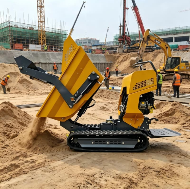 Dumper à chenilles autochargeur multifonctionnel