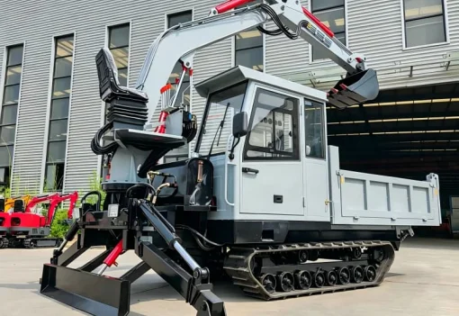 Gray & Black, AC Cab, Split Controls: This 5-Ton Crawler Dumper Made a US Customer Smile