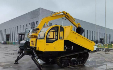 Présentation du produit : pelle sur chenilles multifonctionnelle montée sur camion